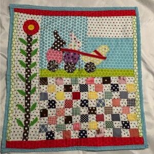 Wall Quilt Chicks And Rabbits Polka Dots Wall Art 16x18